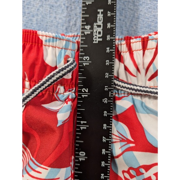 Speedo Mens Red Tropical Hibiscus Floral Swim Trunks XXL Mesh Liner Board Shorts - Picture 6 of 8